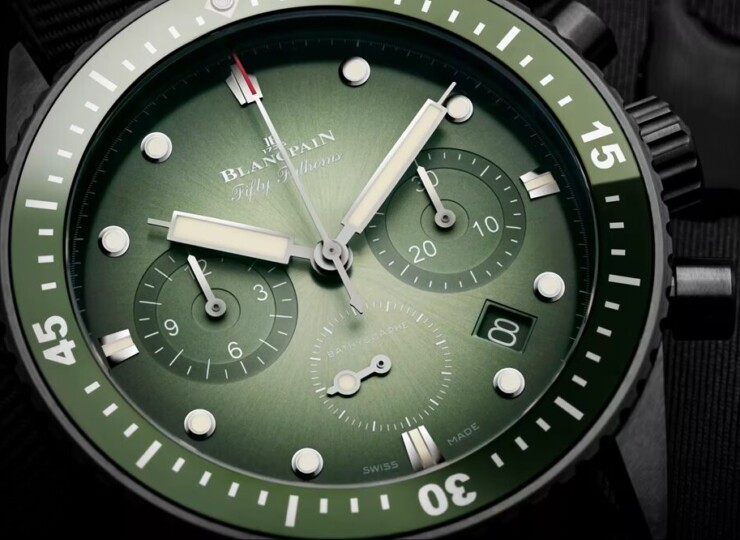 BLANCPAIN フィフティ ファゾムス バチスカーフ フライバック クロノグラフ 43.6mm トロピカルグリーン文字盤 5200-0153-B52A