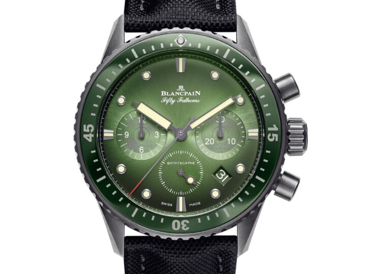 BLANCPAIN フィフティ ファゾムス バチスカーフ フライバック クロノグラフ 43.6mm トロピカルグリーン文字盤 5200-0153-B52A