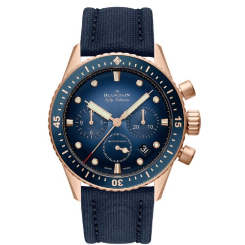 フィフティ ファゾムス バチスカーフ フライバック クロノグラフ 43mm ブルー文字盤