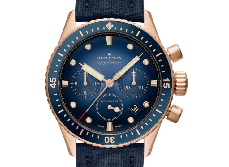 BLANCPAIN フィフティ ファゾムス バチスカーフ フライバック クロノグラフ 43mm ブルー文字盤 5200-3640-O52A