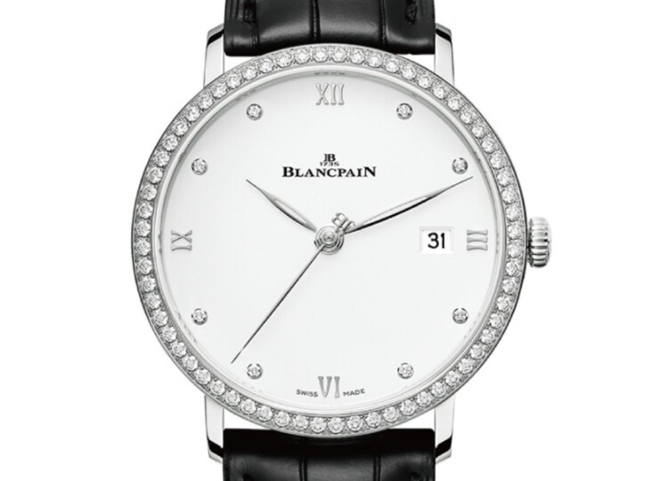 BLANCPAIN ヴィルレ ウルトラスリム 38mm ホワイト ダイヤルベゼルダイヤセッティング文字盤 スティール 6224-4628-55B