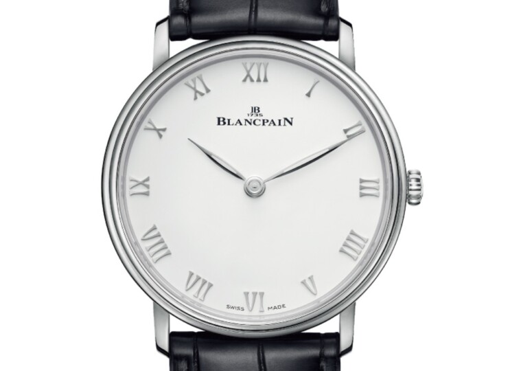 BLANCPAIN ヴィルレ ウルトラスリム 40mm ホワイト文字盤 スティール アリゲーターレザーストラップ(Ref.6605-1127-55B) 6605-1127-55B
