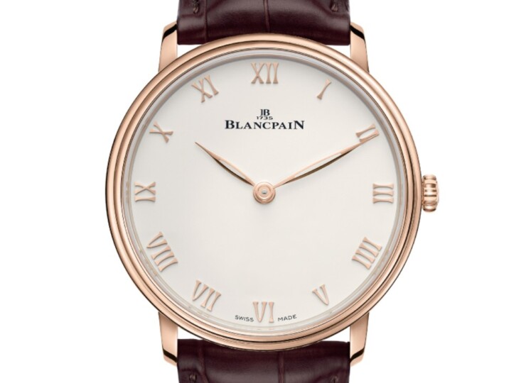 BLANCPAIN ヴィルレ ウルトラスリム 40mm ホワイト文字盤 レッドゴールド アリゲーターレザーストラップ（Ref.6605-3642-55B） 6605-3642-55B