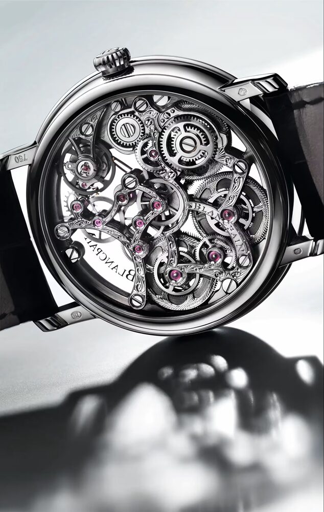 BLANCPAIN ヴィルレ スケルトン 8デイズ 38mm スケルトン文字盤 6633-1500-55B