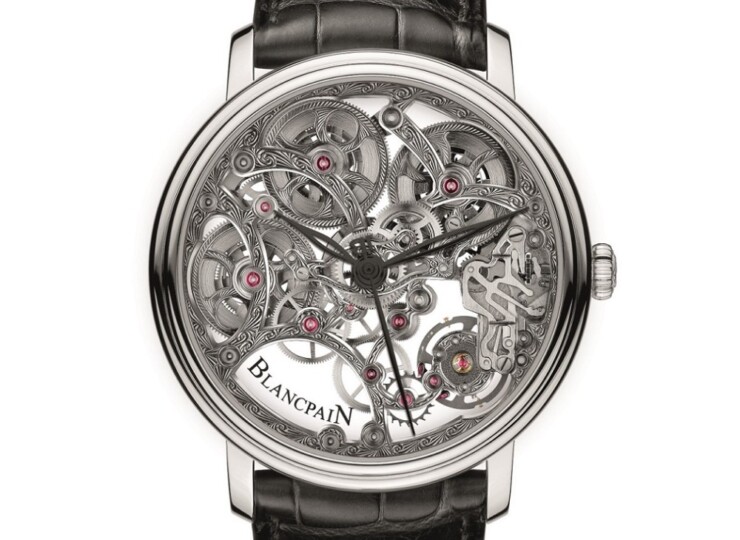 BLANCPAIN ヴィルレ スケルトン 8デイズ 38mm スケルトン文字盤 6633-1500-55B