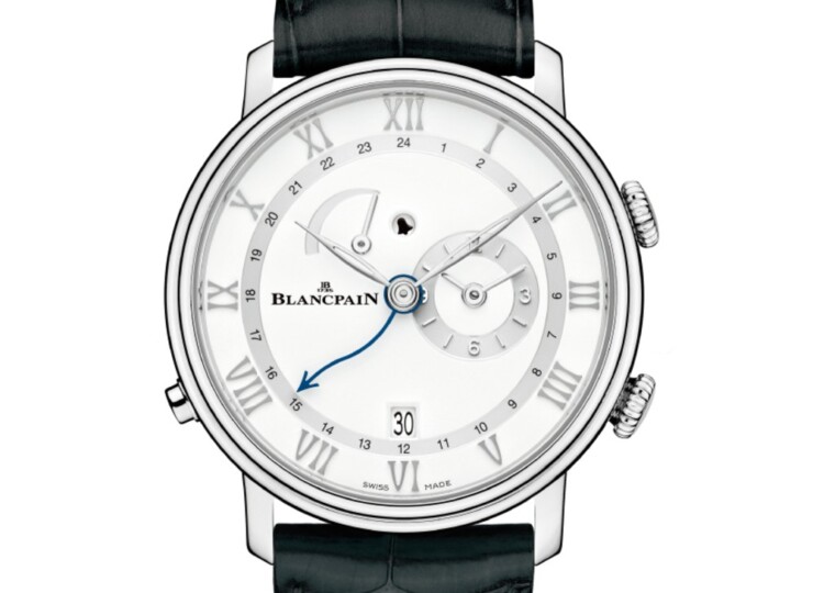BLANCPAIN ヴィルレ GMT アラーム 40.3mm ホワイト文字盤 6640-1127-55B