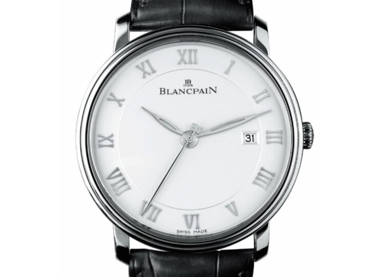 BLANCPAIN ヴィルレ ウルトラスリム 40mm ホワイト文字盤 スティール アリゲーターレザーストラップ（Ref.6651-1127-55B） 6651-1127-55B