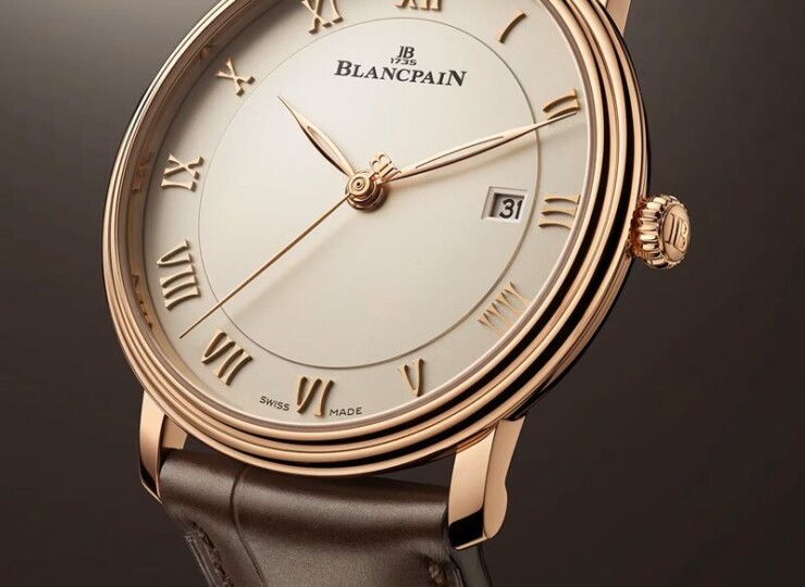 BLANCPAIN ヴィルレ ウルトラスリム 40mm ホワイト文字盤 レッドゴールド アリゲーターレザーストラップ（Ref.6651-3642-55B） 6651-3642-55B