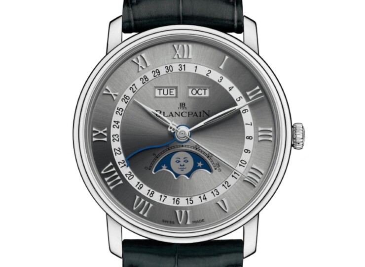 BLANCPAIN ヴィルレ コンプリートカレンダー 40mm グレー文字盤 スティール 6654-1113-55B