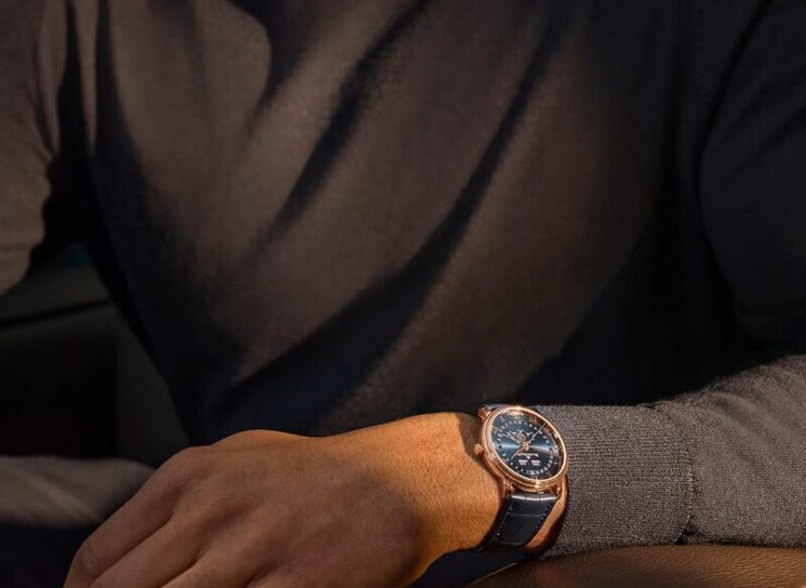 BLANCPAIN ヴィルレ コンプリートカレンダー 40mm ブルー文字盤 レッドゴールド 6654-3640-55B