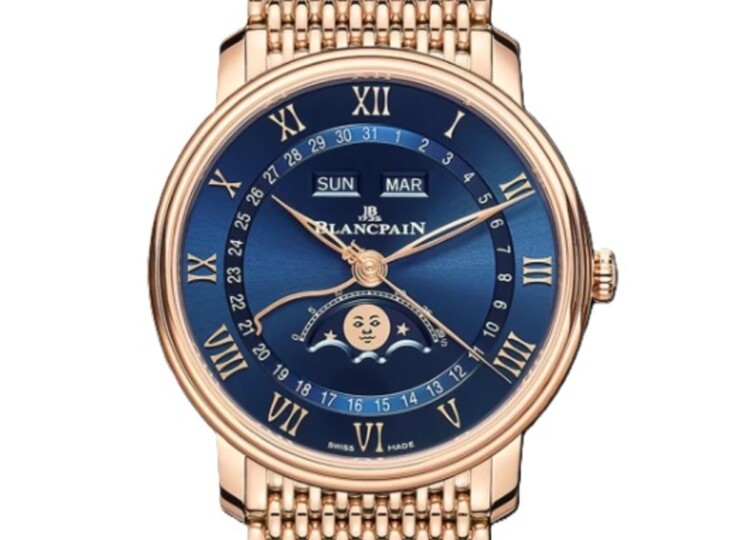 BLANCPAIN ヴィルレ コンプリートカレンダー 40mm ブルー文字盤 6654-3640-MMB