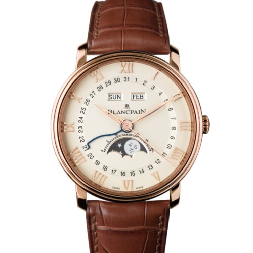 ヴィルレ コンプリートカレンダー 40mm ホワイト文字盤 レッドゴールド