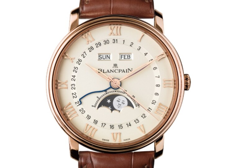 BLANCPAIN ヴィルレ コンプリートカレンダー 40mm ホワイト文字盤 レッドゴールド 6654-3642-55B