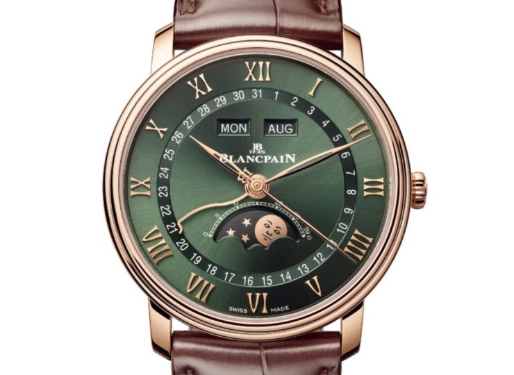 BLANCPAIN ヴィルレ コンプリートカレンダー 40mm サンバースト・グリーン文字盤 6654A-3653-55B