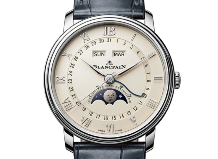 BLANCPAIN ヴィルレ コンプリートカレンダー 40.2mm オパリン文字盤 ステンレススチール 6654N-1142-55B