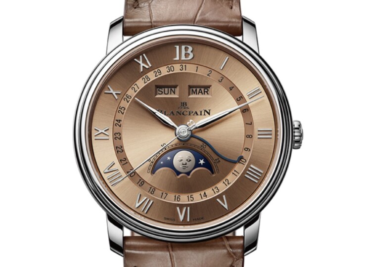 BLANCPAIN ヴィルレ コンプリートカレンダー 40.2mm ブラウンゴールド文字盤 ステンレススチール 6654N-1146-55B