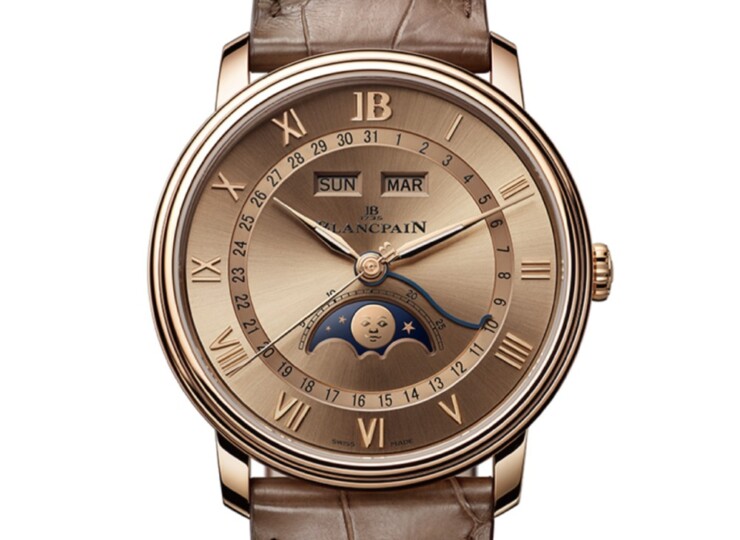 BLANCPAIN ヴィルレ コンプリートカレンダー 40.2mm ブラウンゴールド文字盤 レッドゴールド 6654N-3646-55B