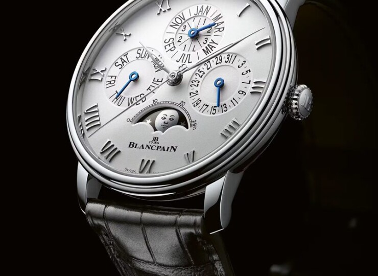 BLANCPAIN ヴィルレ パーペチュアルカレンダー 40mm ホワイト文字盤 スティール 6656-1127-55B