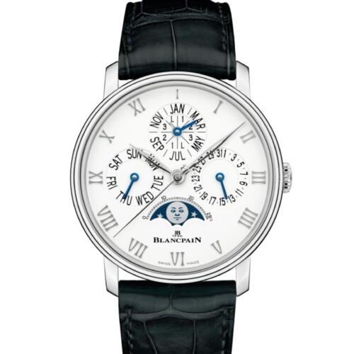 ヴィルレ パーペチュアルカレンダー 40mm ホワイト文字盤 スティール