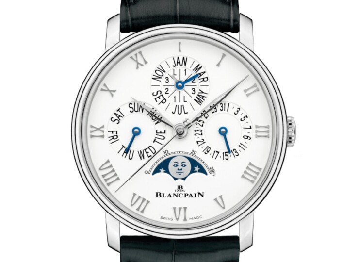 BLANCPAIN ヴィルレ パーペチュアルカレンダー 40mm ホワイト文字盤 スティール 6656-1127-55B