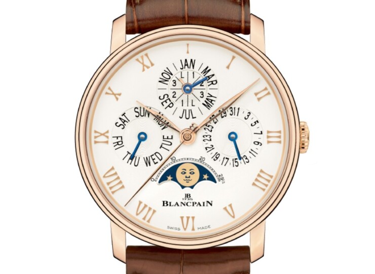 BLANCPAIN ヴィルレ パーペチュアルカレンダー 40mm ホワイト文字盤 レッドゴールド 6656-3642-55B
