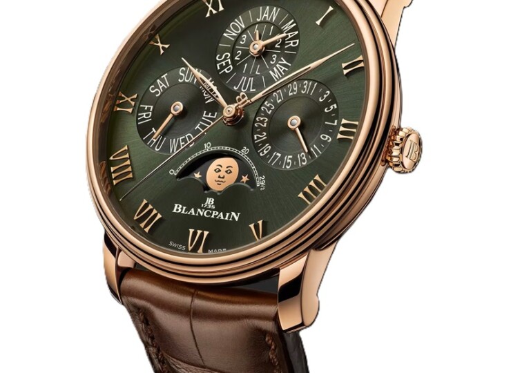 BLANCPAIN ヴィルレ パーペチュアルカレンダー 40.3mm グリーン文字盤 6656-3653-55B