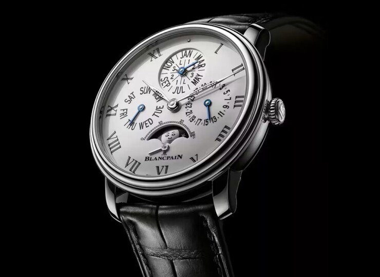 BLANCPAIN ヴィルレ パーペチュアルカレンダー 8デイズ 42mm ホワイト文字盤 プラチナ 6659-3431-55B