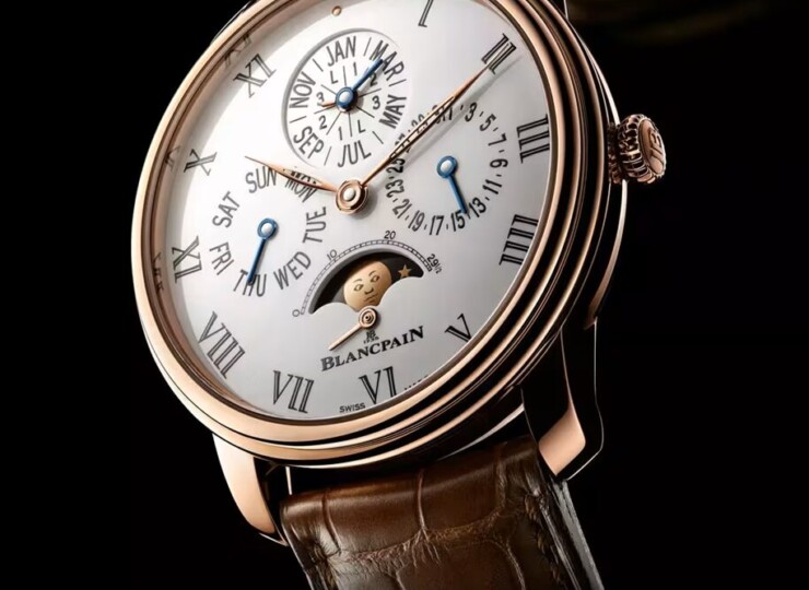BLANCPAIN ヴィルレ パーペチュアルカレンダー 8デイズ 42mm ホワイト文字盤 レッドゴールド 6659-3631-55B