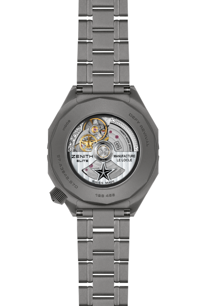 ZENITH デファイ リバイバル ダイバー シャドウ 37mm ブラック＆イエロー文字盤 97.A3648.670/21.M3648