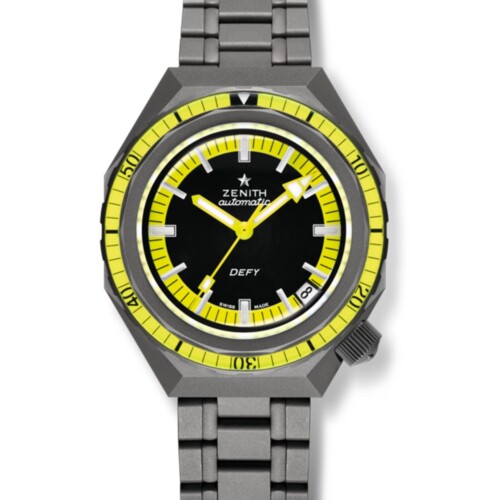 ZENITH デファイ リバイバル ダイバー シャドウ 37mm ブラック＆イエロー文字盤 97.A3648.670/21.M3648