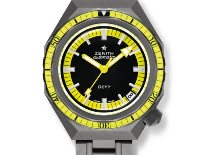ZENITH デファイ リバイバル ダイバー シャドウ 37mm ブラック＆イエロー文字盤 97.A3648.670/21.M3648