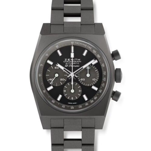 ZENITH クロノマスター リバイバル シャドウ 37mm ブラック文字盤 マイクロブラスト仕上げチタン ブレスレット 97.T384.4061/21.M384