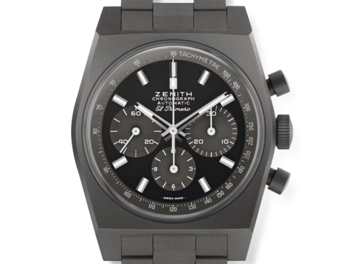 ZENITH クロノマスター リバイバル シャドウ 37mm ブラック文字盤 マイクロブラスト仕上げチタン ブレスレット 97.T384.4061/21.M384