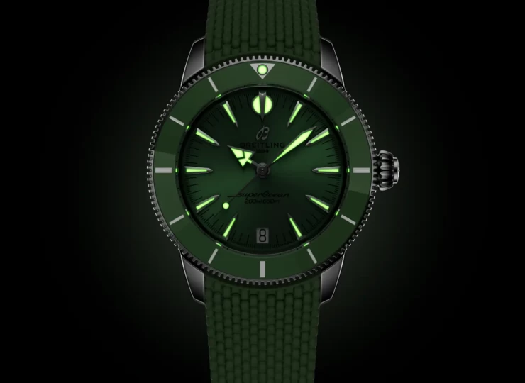BREITLING スーパーオーシャン ヘリテージ オートマチック 36 グリーン文字盤 A10390361L1S1