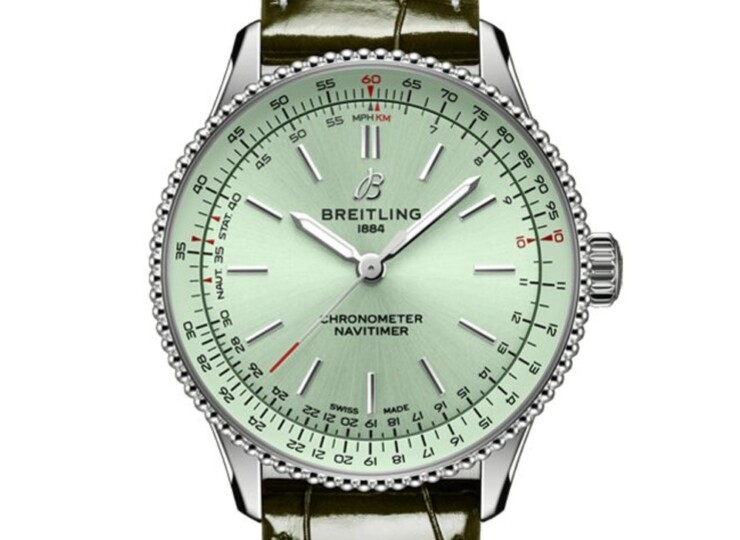 BREITLING ナビタイマー オートマチック 36 ミントグリーン文字盤 A17327361L1P1