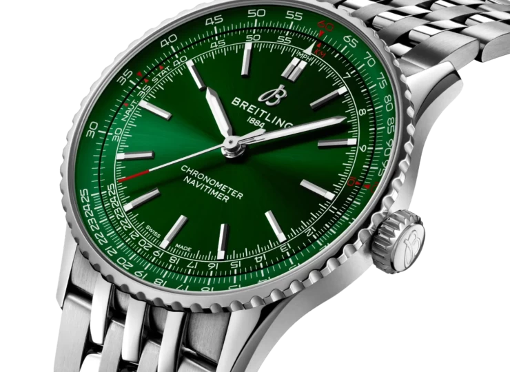 BREITLING ナビタイマー オートマチック 41 グリーン文字盤 ブレスレット A17329371L1A1