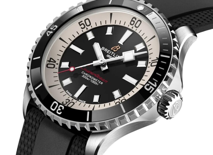 BREITLING スーパーオーシャン オートマチック 42 ブラック文字盤 ステンレススティール ブラック・ラバー・ストラップ A17375211B1S1
