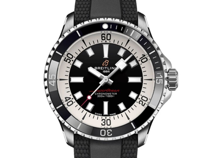 BREITLING スーパーオーシャン オートマチック 42 ブラック文字盤 ステンレススティール ブラック・ラバー・ストラップ A17375211B1S1