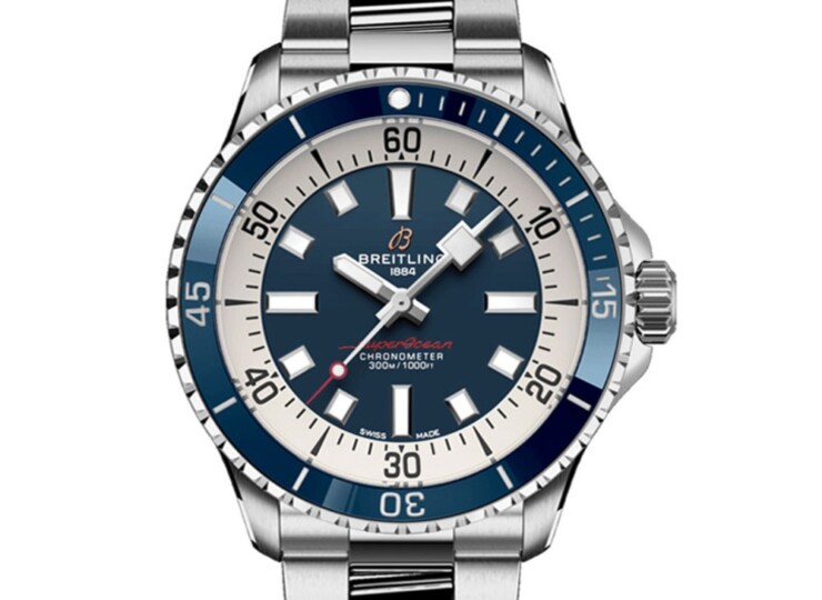 BREITLING スーパーオーシャン オートマチック 42 ブルー文字盤 A17375E71C1A1