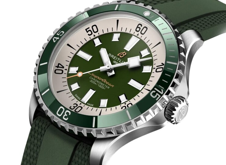 BREITLING スーパーオーシャン オートマチック 44 グリーン文字盤 A17376A31L1S1
