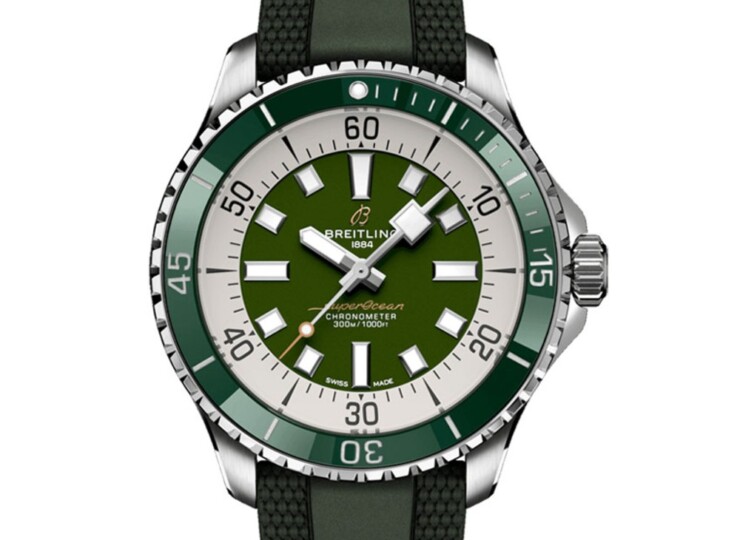 BREITLING スーパーオーシャン オートマチック 44 グリーン文字盤 A17376A31L1S1