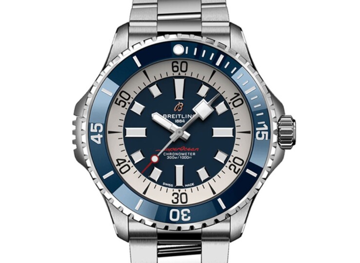 BREITLING スーパーオーシャン オートマチック 46 ブルー文字盤 A17378E71C1A1