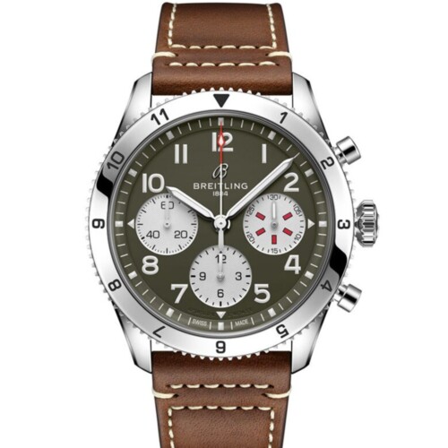 BREITLING クラシック アヴィ クロノグラフ 42 カーチス ウォーホーク グリーン文字盤 A233802A1L1X1