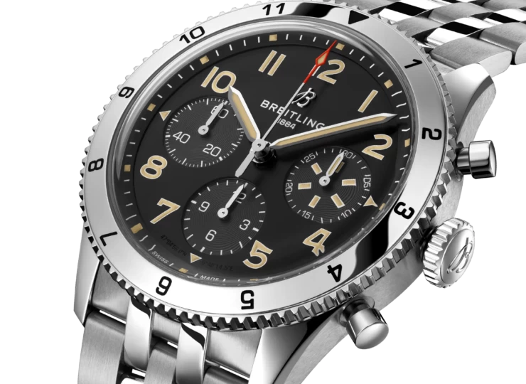 BREITLING クラシック アヴィ クロノグラフ 42 P-51 マスタング ブラック文字盤 A233803A1B1A1