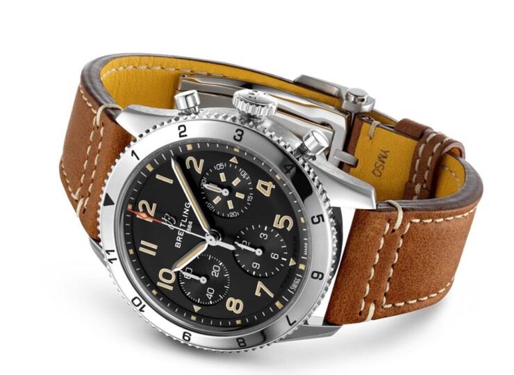 BREITLING クラシック アヴィ クロノグラフ 42 P-51 マスタング ブラック文字盤 ステンレススティール A233803A1B1X1