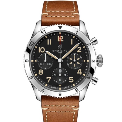 BREITLING クラシック アヴィ クロノグラフ 42 P-51 マスタング ブラック文字盤 ステンレススティール A233803A1B1X1