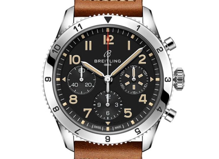 BREITLING クラシック アヴィ クロノグラフ 42 P-51 マスタング ブラック文字盤 ステンレススティール A233803A1B1X1