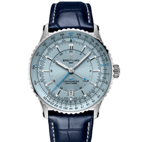 ナビタイマー オートマチック GMT 41 アイスブルー文字盤
