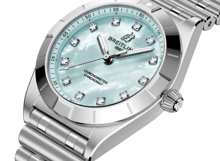 BREITLING クロノマット 28 ブルー・マザーオブパール文字盤 A72310101C1A1