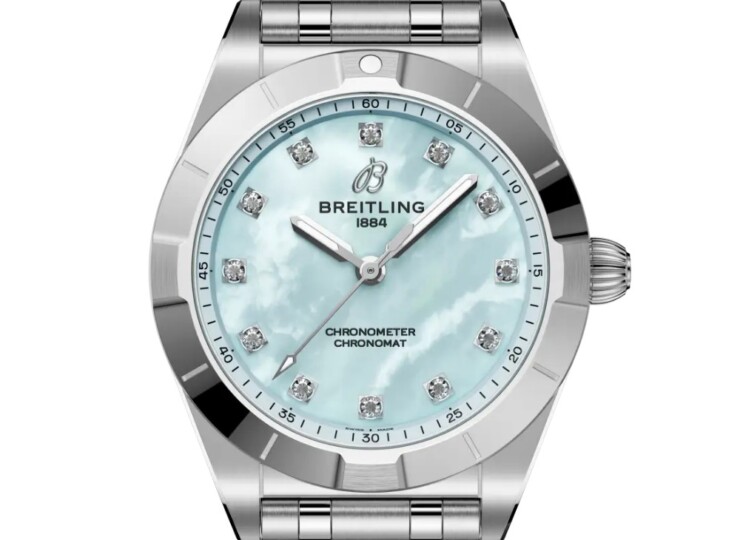 BREITLING クロノマット 28 ブルー・マザーオブパール文字盤 A72310101C1A1